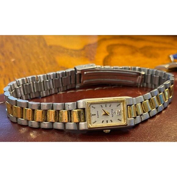 VTG Women's Two Tone 17mm Elgin Dress Watch, EC254-007 - Picture 3 of 3